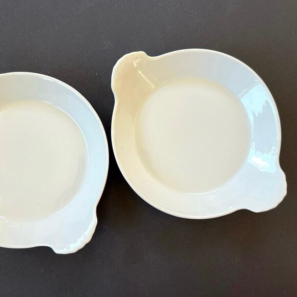 Apilco France white porcelaine gratin baking dishes - Set of 2 - Picture 4 of 6